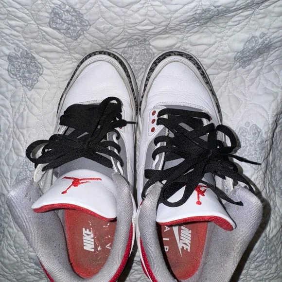Jordan Red and White Sneakers